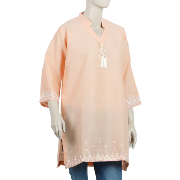 Women's Embroidered Stitched Kurti - Image 3