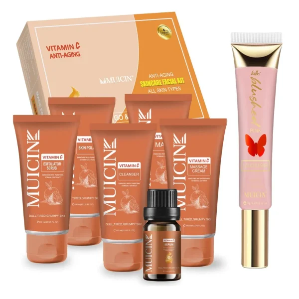 Muicin Vitamin C Go Glow Facial Kit Pink Blusher Tube 43