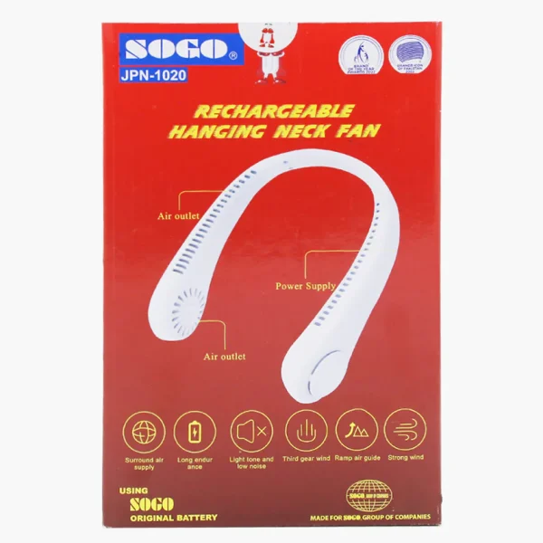 Sogo Rechargeable Hanging Neck Fan JPN-32 - Image 3