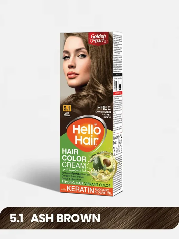 Golden Pearl Hello Hair - Hair Color Ash Brown 43