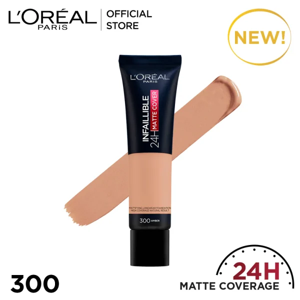 Loreal Infallible 24Hr Matte Cover Foundation - 300 Ambre 43